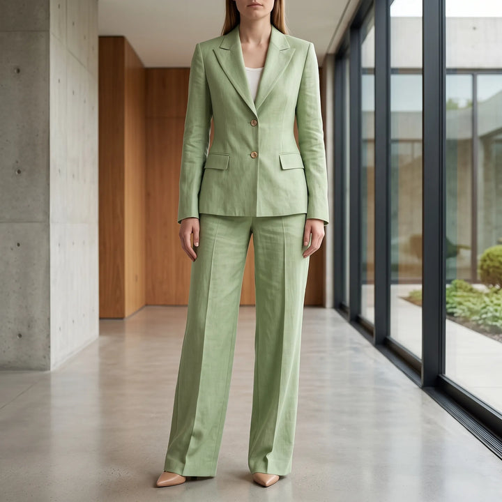 Women's Structured Wide-Leg Blazer and Pants Set