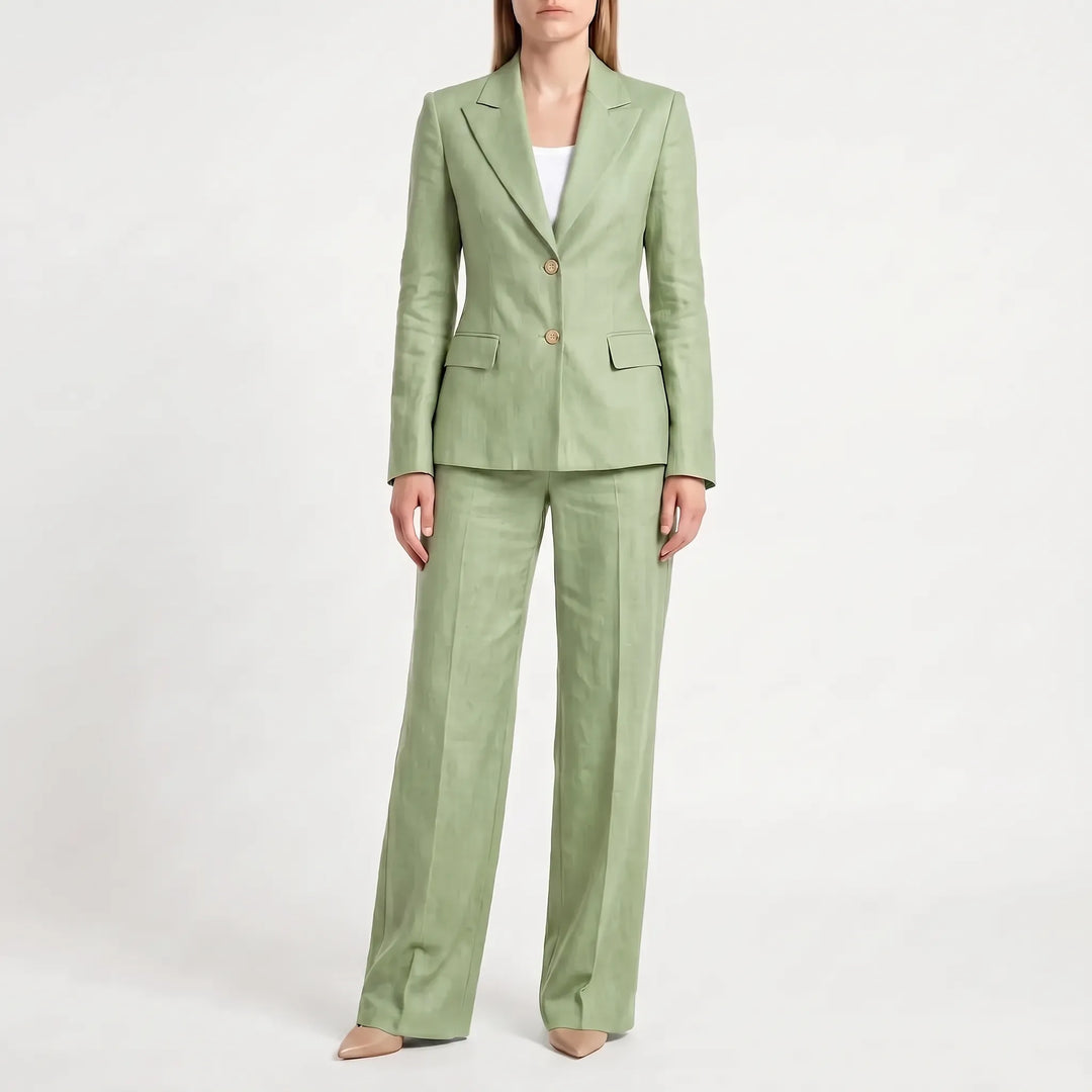Women's Structured Wide-Leg Blazer and Pants Set