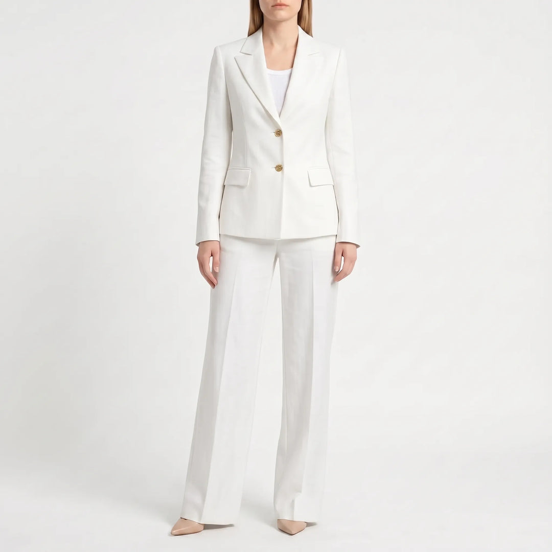 Women's Structured Wide-Leg Blazer and Pants Set