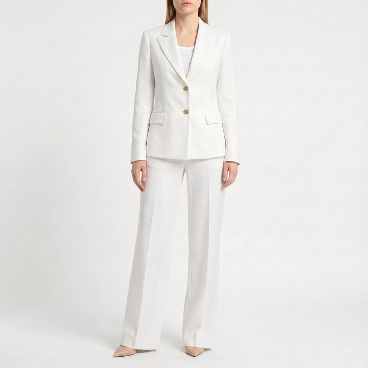 Women's Structured Wide-Leg Blazer and Pants Set