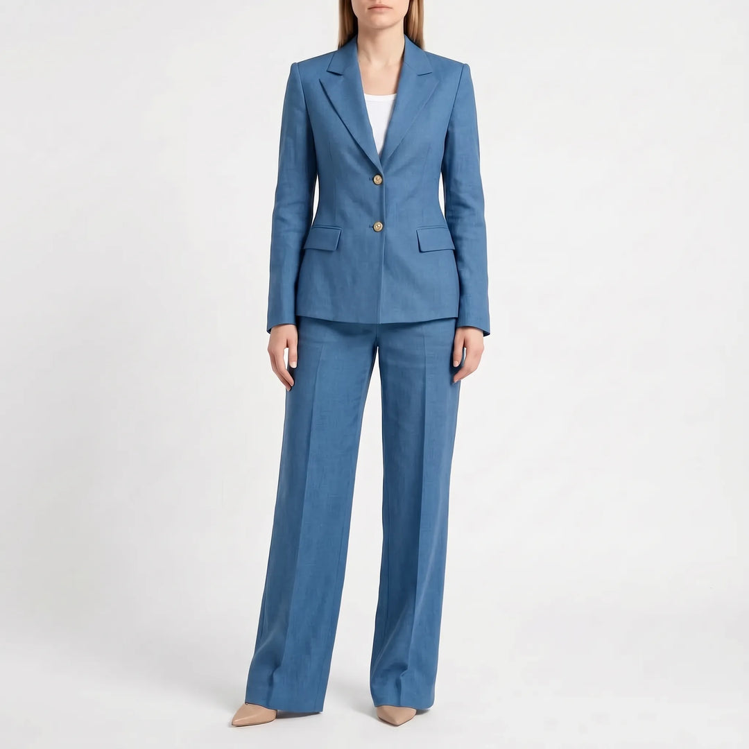 Women's Structured Wide-Leg Blazer and Pants Set