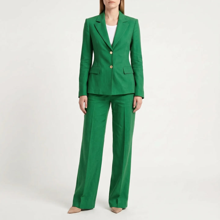 Women's Structured Wide-Leg Blazer and Pants Set