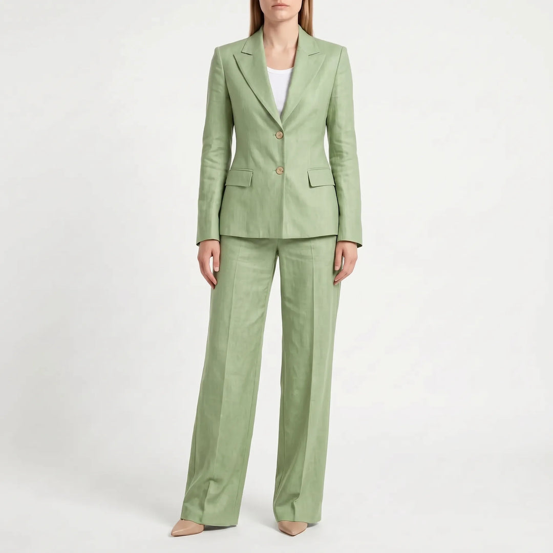 Women's Structured Wide-Leg Blazer and Pants Set