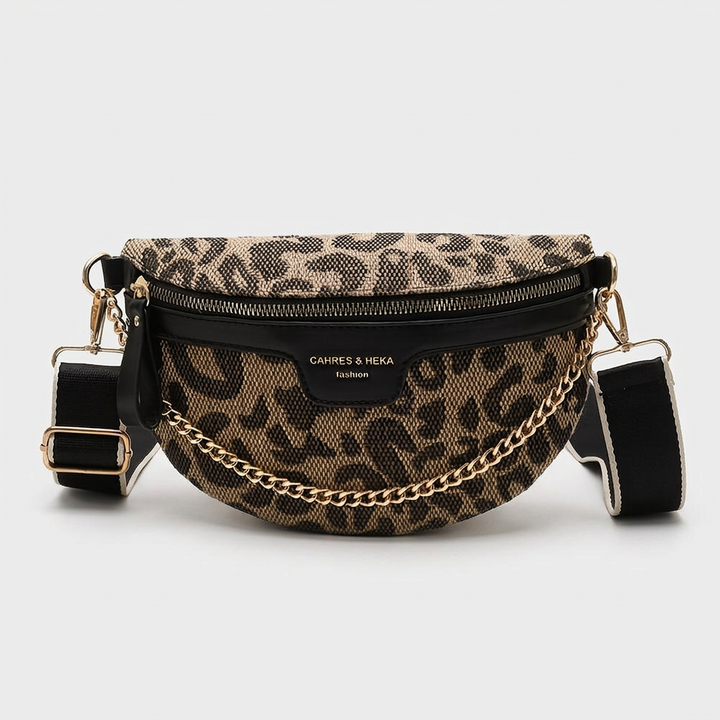 Wren – Houndstooth Crossbody Belt Bag, Wide Strap