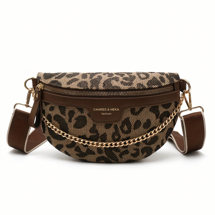 Wren – Houndstooth Crossbody Belt Bag, Wide Strap