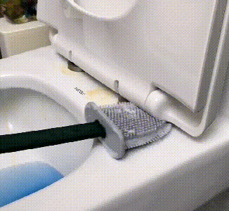 Premium Silicone Toilet Brush with Holder – Flexible Design for Easy Cleaning