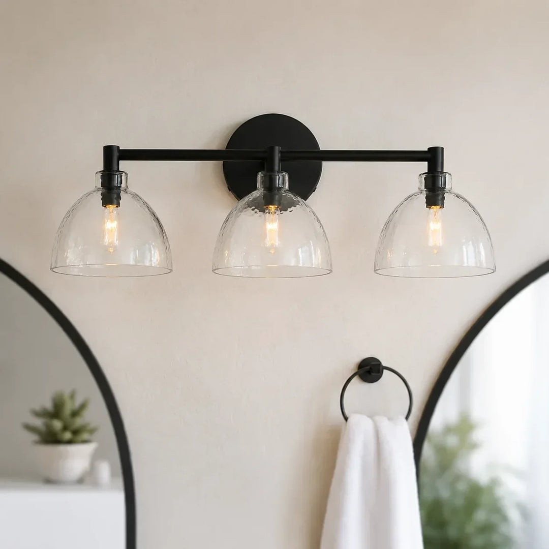 Xeno Antique Brass Recycled Glass Wall Lamp