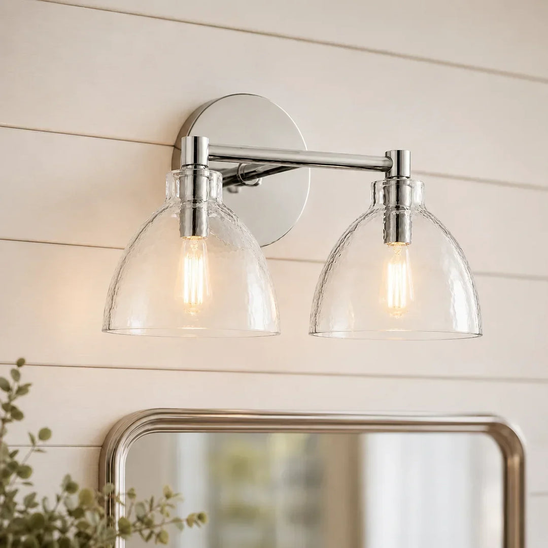 Xeno Antique Brass Recycled Glass Wall Lamp