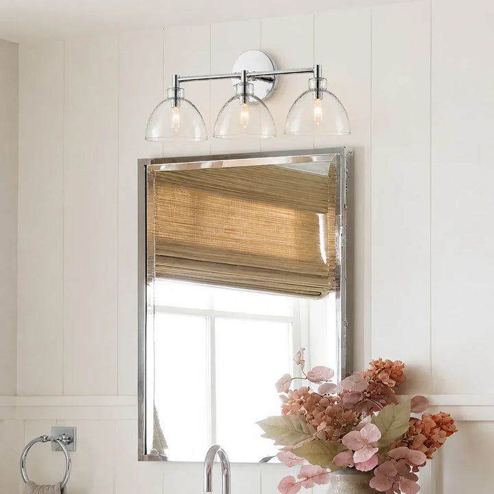Xeno Antique Brass Recycled Glass Wall Lamp