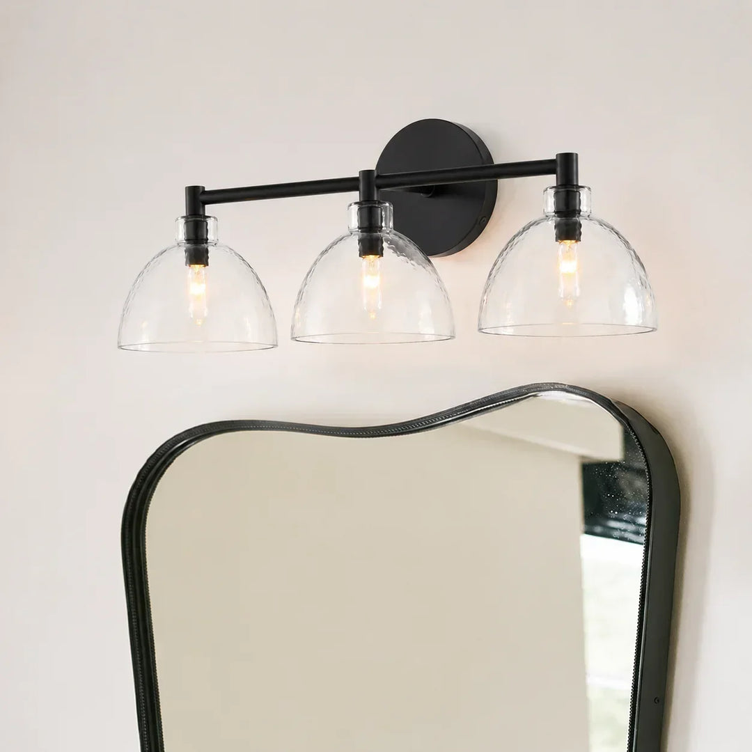 Xeno Antique Brass Recycled Glass Wall Lamp