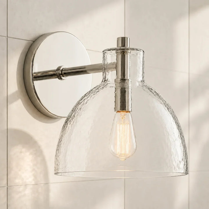 Xeno Antique Brass Recycled Glass Wall Lamp