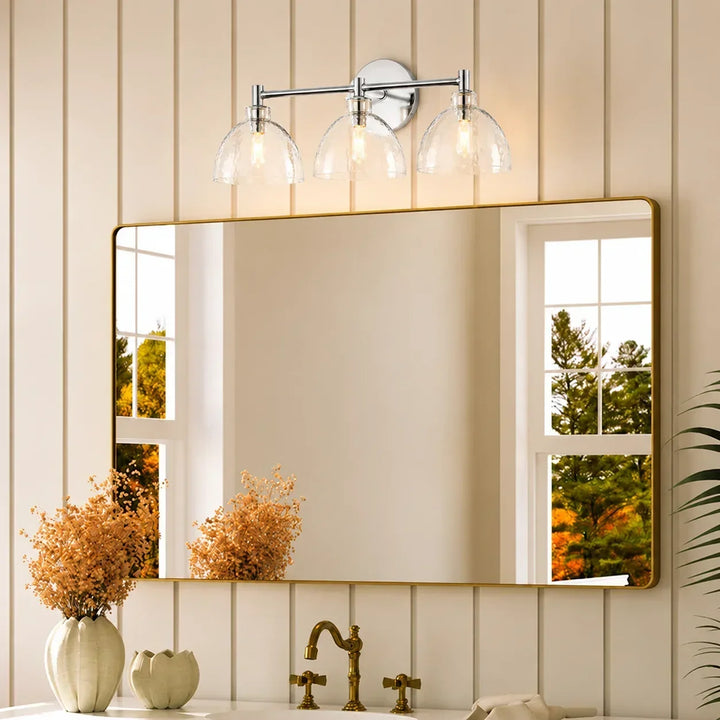 Xeno Antique Brass Recycled Glass Wall Lamp
