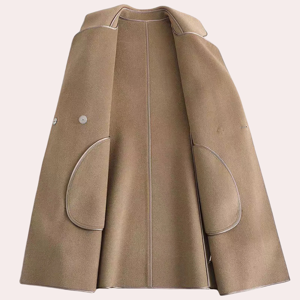 Women's Structured Waist-Tie Polyester Jacket - Formal to Casual Wear