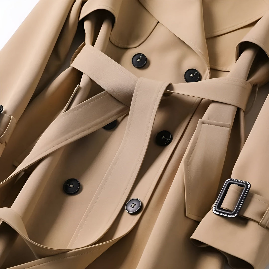 Women's Classic Belted Water-Resistant Trench Coat