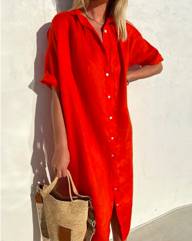 Comfortable Cotton Dress - Breathable and Elegant