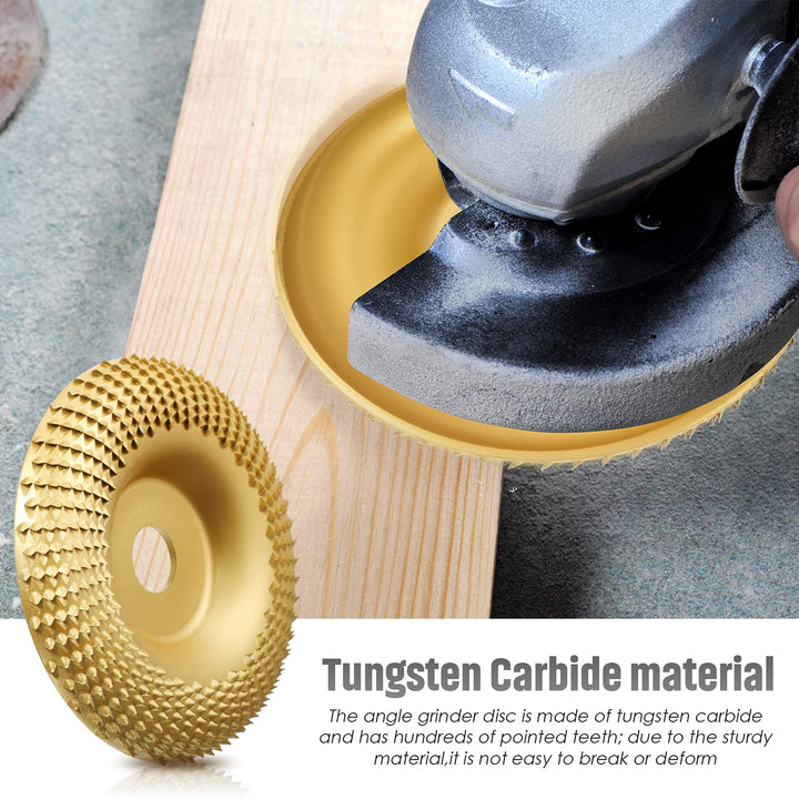 CarveMaster Tungsten Carbide Wood Shaping Disc Set for Angle Grinder