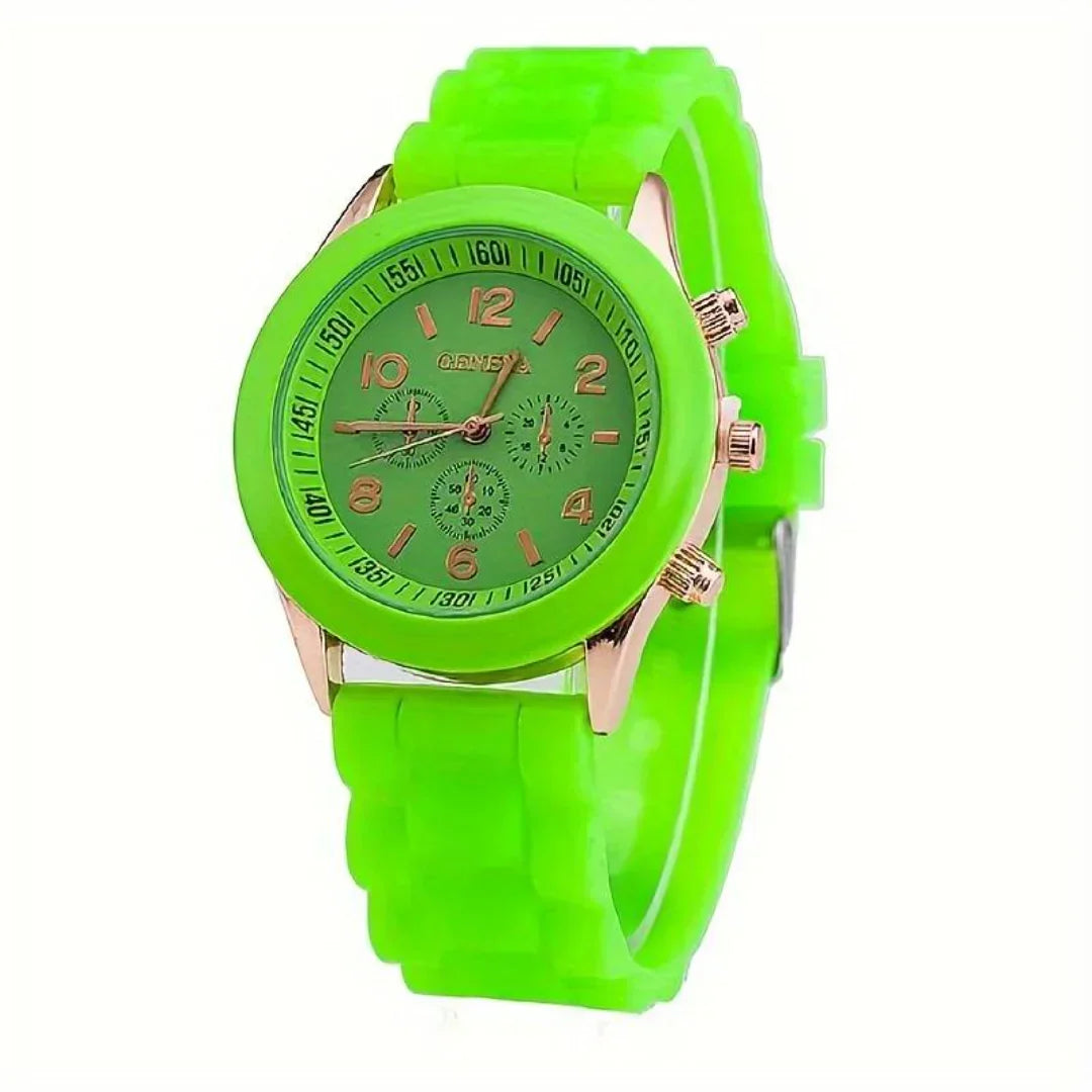 Everyday Silicone Quartz Watch - Lightweight Casual Timepiece