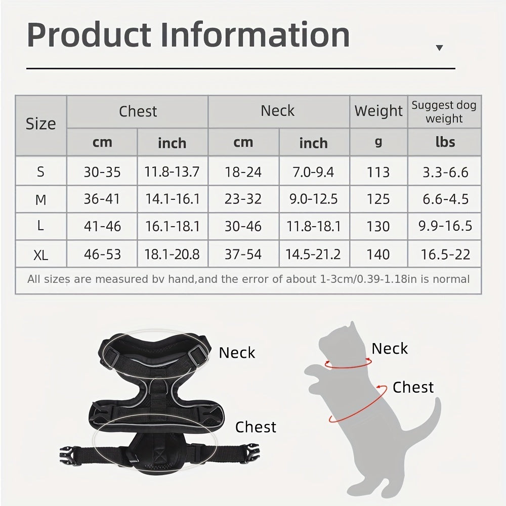 Reflective Cat Harness and Leash Set – Ideal for Walks and Training