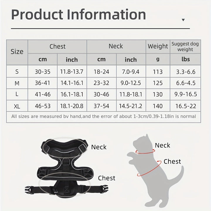Reflective Cat Harness and Leash Set – Ideal for Walks and Training