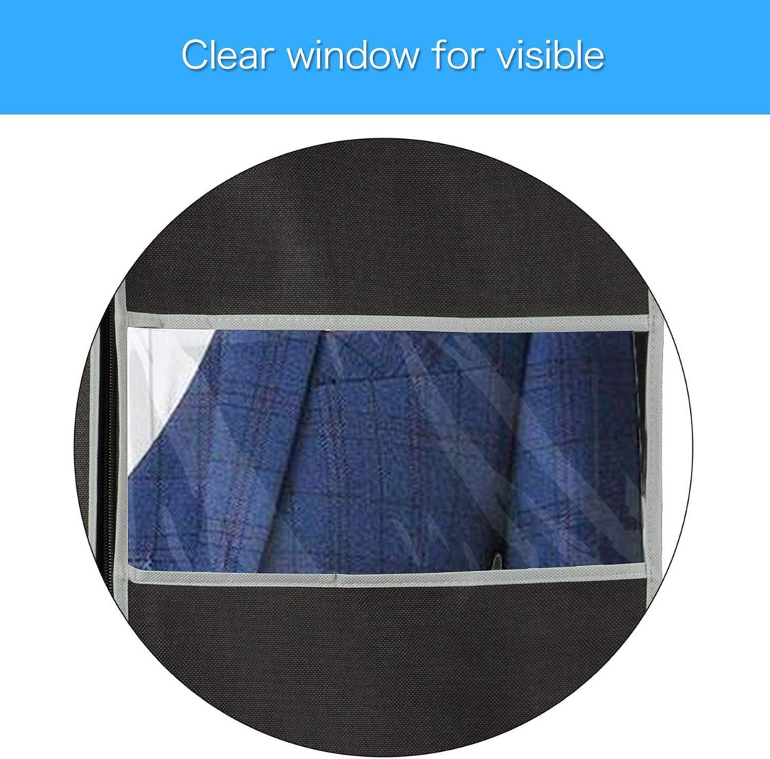 Premium Breathable Garment Storage Covers – 10-Pack with Clear Window