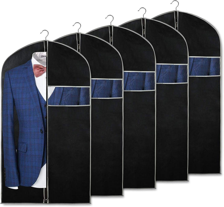 Premium Breathable Garment Storage Covers – 10-Pack with Clear Window