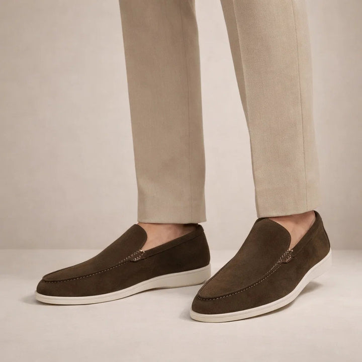 Casual loafers Men Regular Fit Leather Upper Slip-On Model