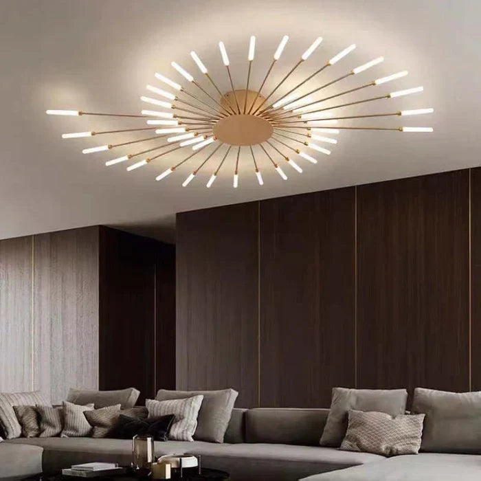 Modern LED Ceiling Lamp - Minimalist Design Inspired by Sun Rays