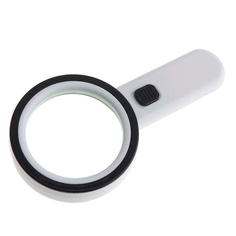 Premium LED Reading Magnifier with 30x Optical Zoom and Polished Glass Lens