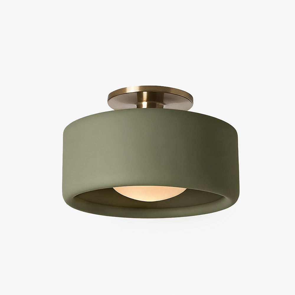 Modern Porcelain Semi Flush Mount Ceiling Light