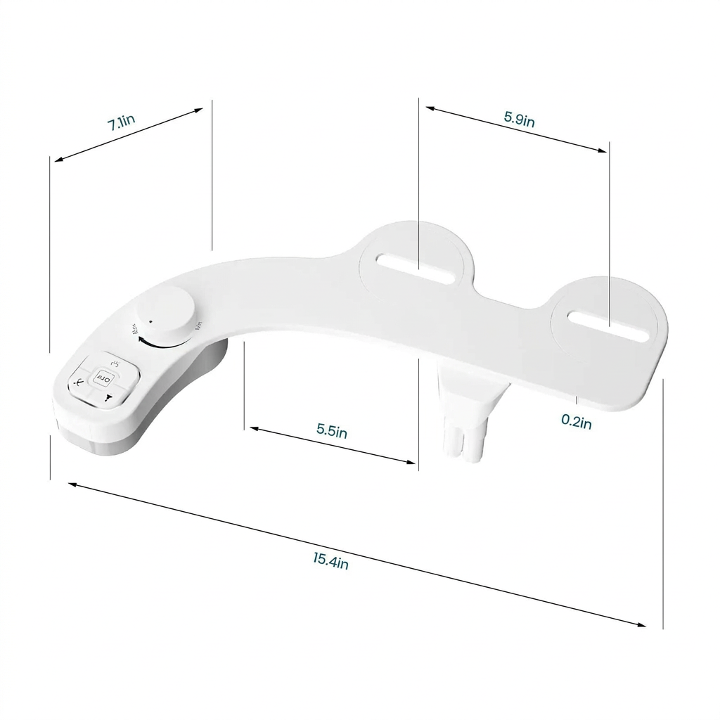 Dual Mode Toilet Bidet Seat Attachment with Adjustable Water Pressure