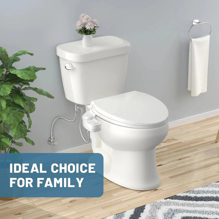 Dual Mode Toilet Bidet Seat Attachment with Adjustable Water Pressure