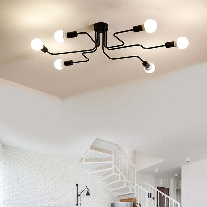 Arisha Vintage Modern Minimalistic Industrial Black Ceiling Lamp