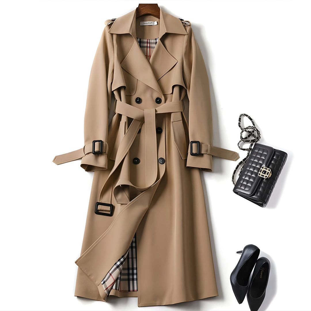 Women's Classic Belted Water-Resistant Trench Coat