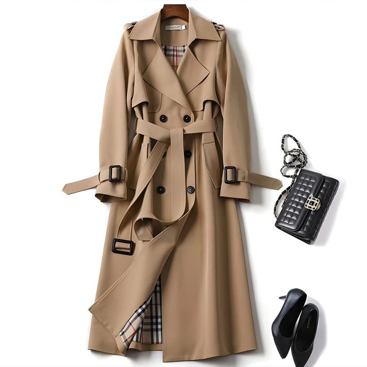 Women's Classic Belted Water-Resistant Trench Coat