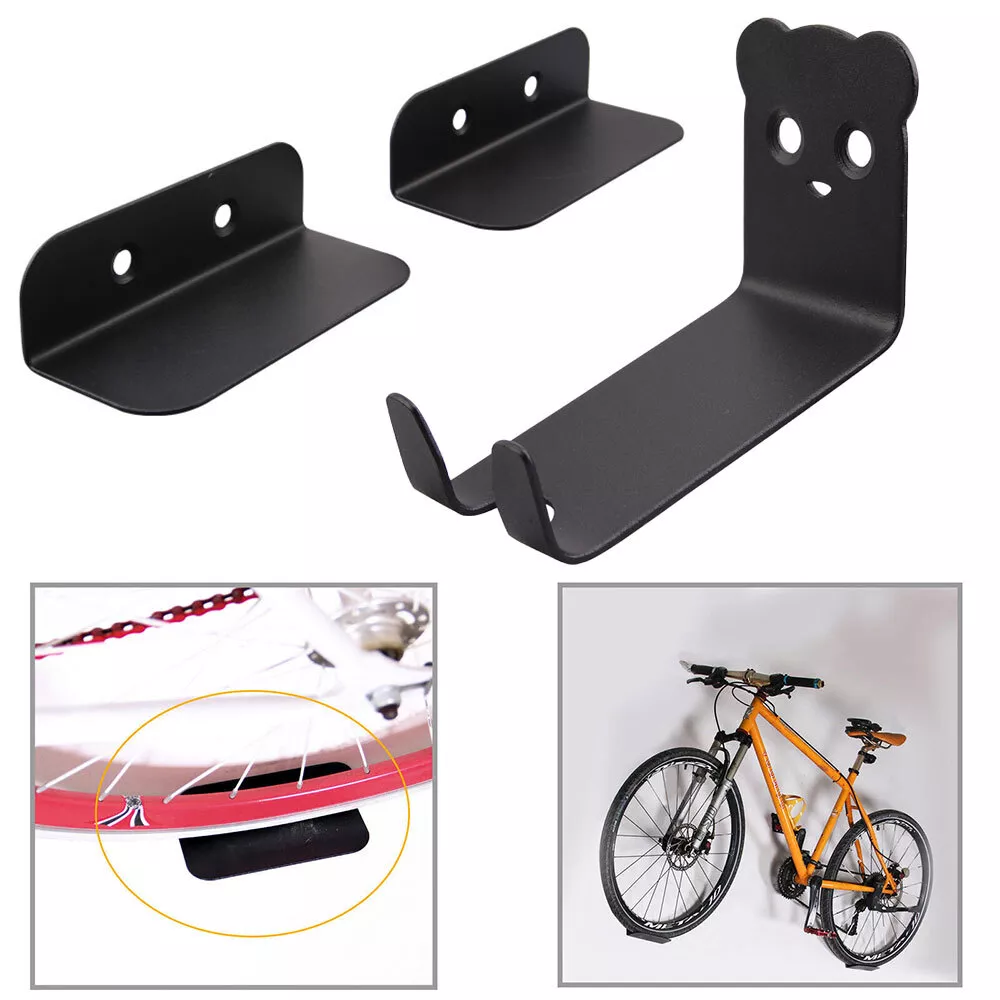 Steel Wall-Mounted Bike Hook – Space-Saving Horizontal Bicycle Storage