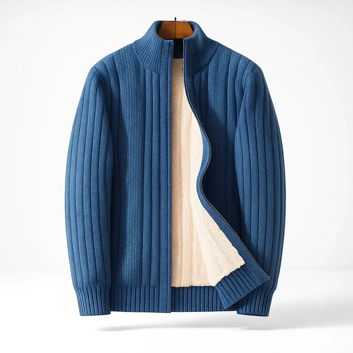 Mathew | Mens Premium Winter Zip-Cardigan Sweater — Zip-Cardigan in 5 Colors S–3XL | Westmere