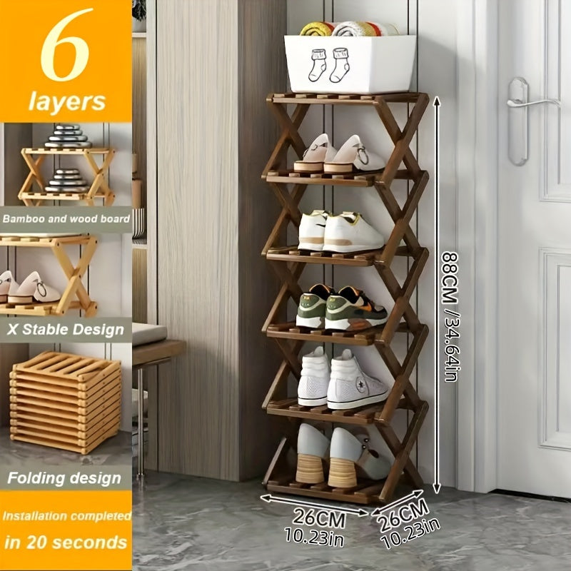 Smart Bamboo Shoe Rack – Compact and Practical for the Entryway