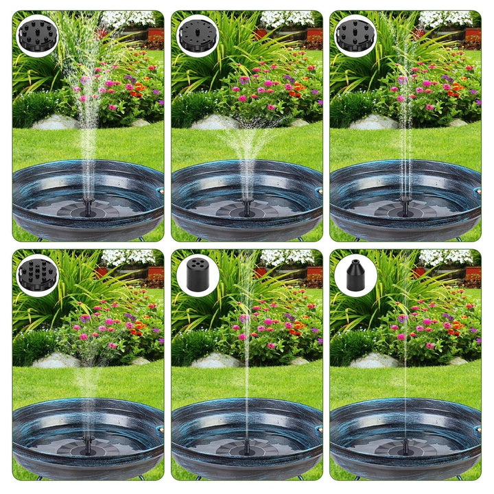 Solar-Powered Floating Fountain Pump for Ponds and Birdbaths