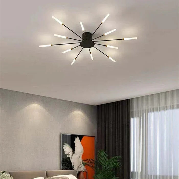 Modern LED Ceiling Lamp - Minimalist Design Inspired by Sun Rays