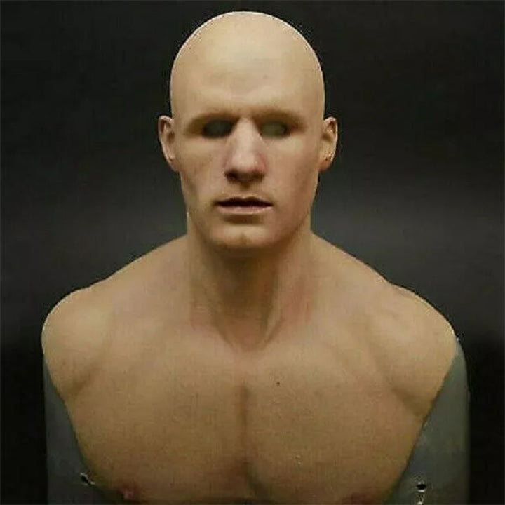 Premium Realistic Latex Transformation Mask with Detailed Beard