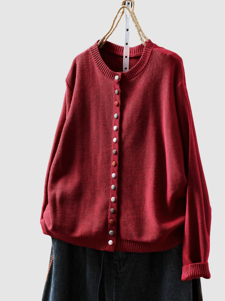 Caspienne | Women's Button-Front Knit Cardigan — Cozy Everyday Layer in 6 Colors S–3XL | Westmere