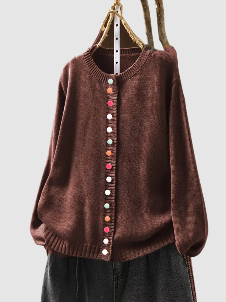 Caspienne | Women's Button-Front Knit Cardigan — Cozy Everyday Layer in 6 Colors S–3XL | Westmere