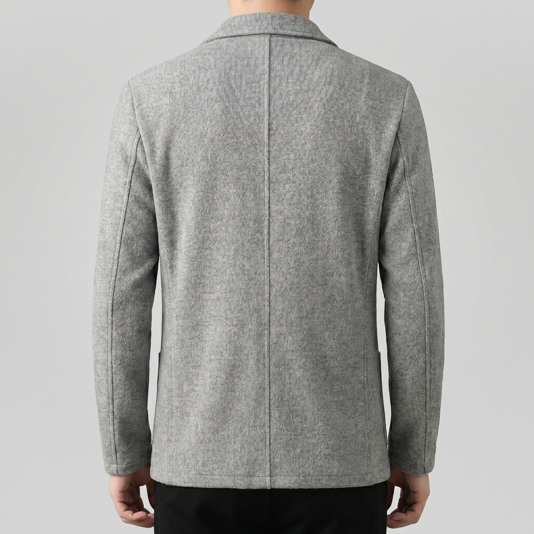 Casual Tailored Fit Jacket for Men with Lapel Collar