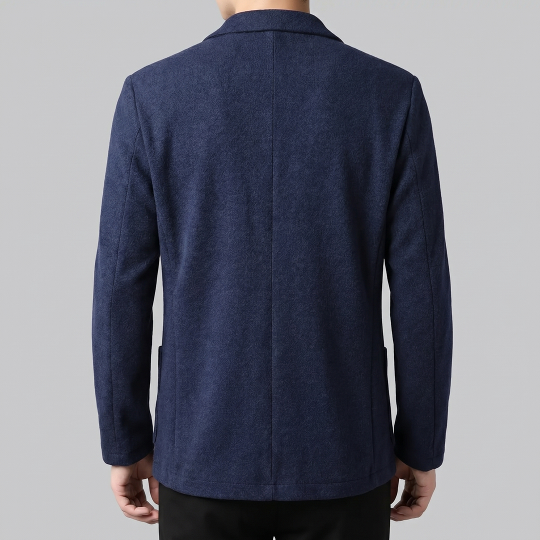 Casual Tailored Fit Jacket for Men with Lapel Collar