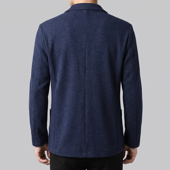 Casual Tailored Fit Jacket for Men with Lapel Collar