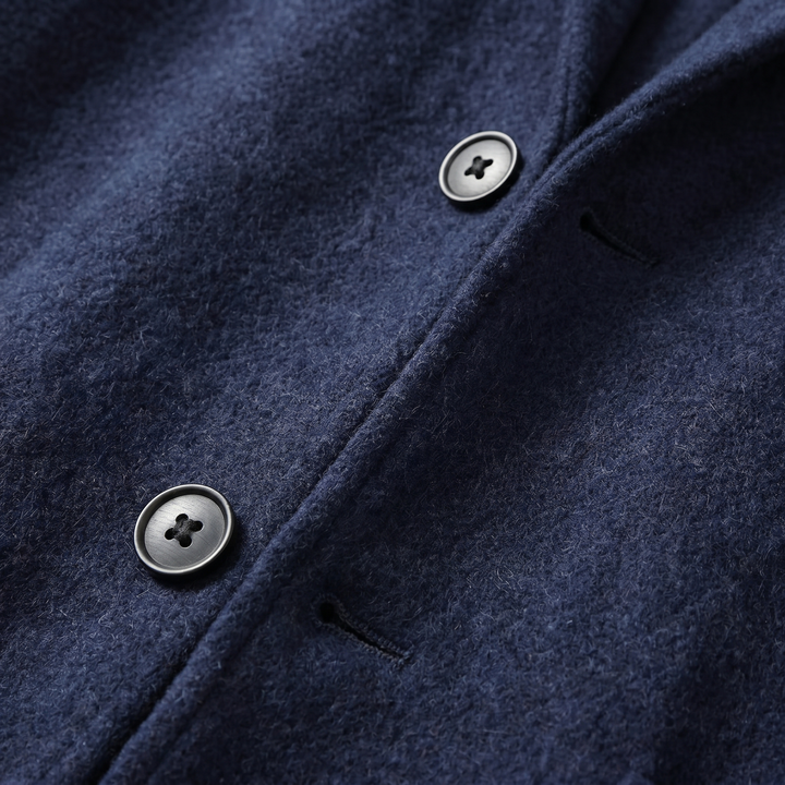 Casual Tailored Fit Jacket for Men with Lapel Collar