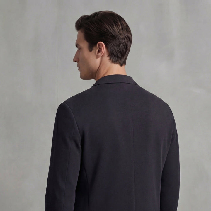 Casual Tailored Fit Jacket for Men with Lapel Collar