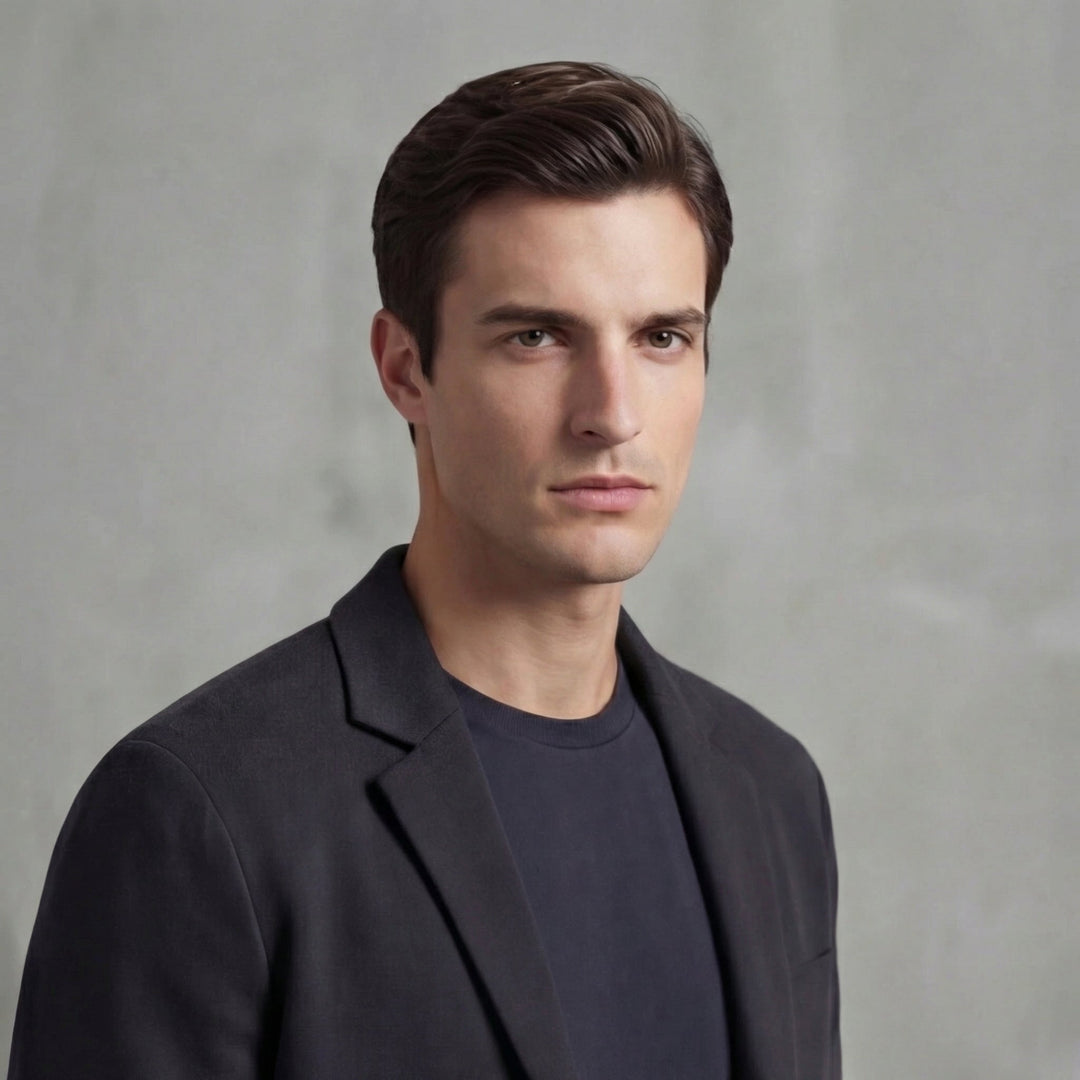 Casual Tailored Fit Jacket for Men with Lapel Collar
