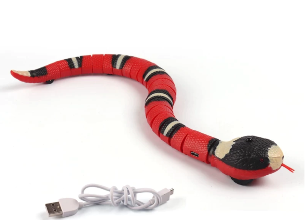 Interactive Wriggling Snake Cat Toy with USB Charging