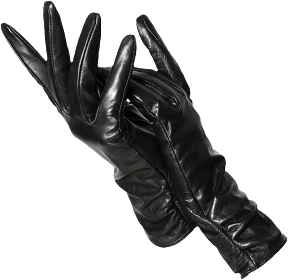 Premium Sheepskin Leather Women's Winter Gloves with Wool Lining